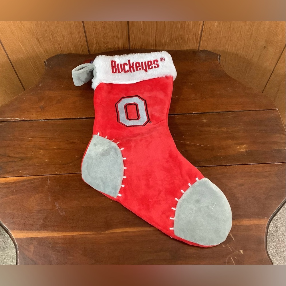 Forever Collectibles Red and Gray Ohio State Buckeyes OSU Holiday Stocking
